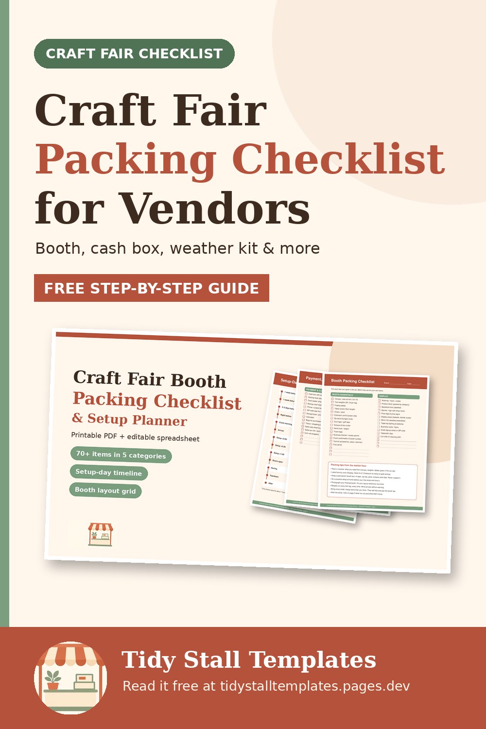 Pinterest graphic: Craft Fair Packing Checklist: What to Bring to Your First (or Fiftieth) Show