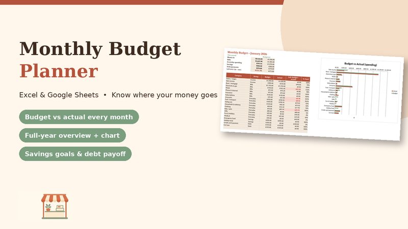 Monthly Budget Planner cover image